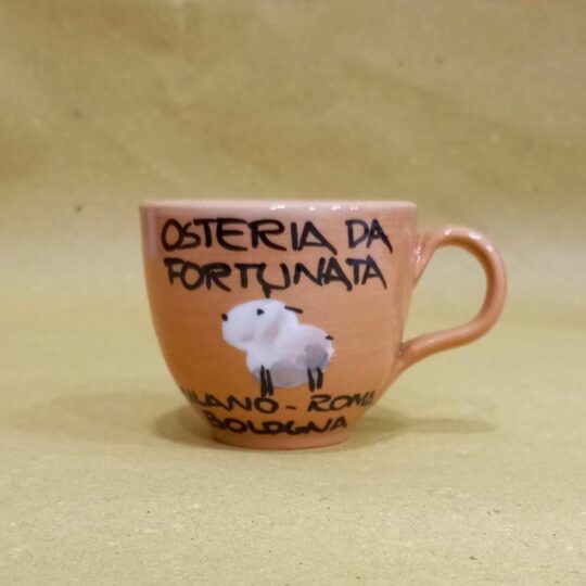 Tazzina da Caffè in terracotta dipinta